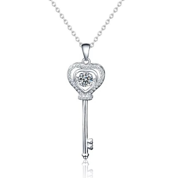 Certified 1/2ct. t.w. Diamond Dancing Key Necklace - Picture 3 of 16